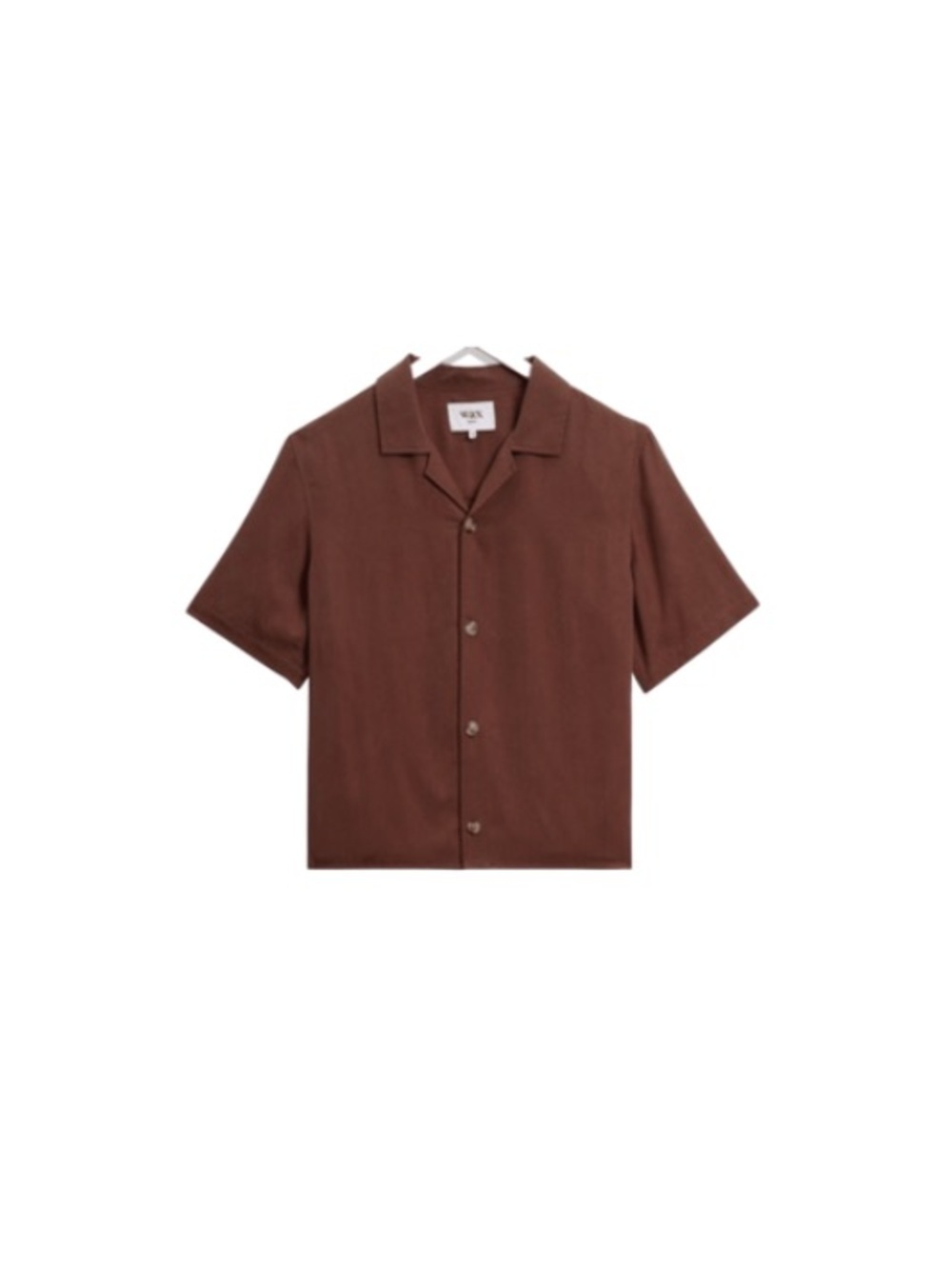 Uniqlo Relaxed Camp Collar Button-Front Top - Brown - Picture 5 of 5